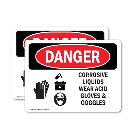 Signmission 7 in Height, 10 in Width, Vinyl Decal, Rectangle OS-2PACK-DS-D-710-L-1105